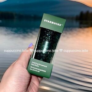 NWT Starbucks 2026 Dark Green Diamond Gem Jeweled Mini Cold Cup Tumbler Keychain